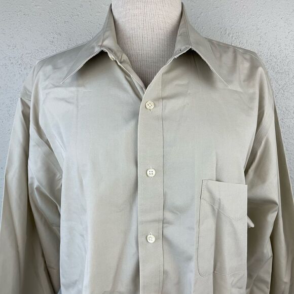Geoffrey Beene Fitted Button Down Shirt Size XL EUC - Picture 5 of 6